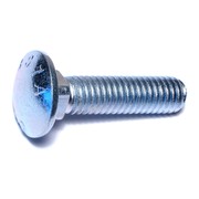 MIDWEST FASTENER 3/8"-16 x 1-1/2" Zinc Plated Grade 2 / A307 Steel Coarse Thread Carriage Bolts 100PK 01095